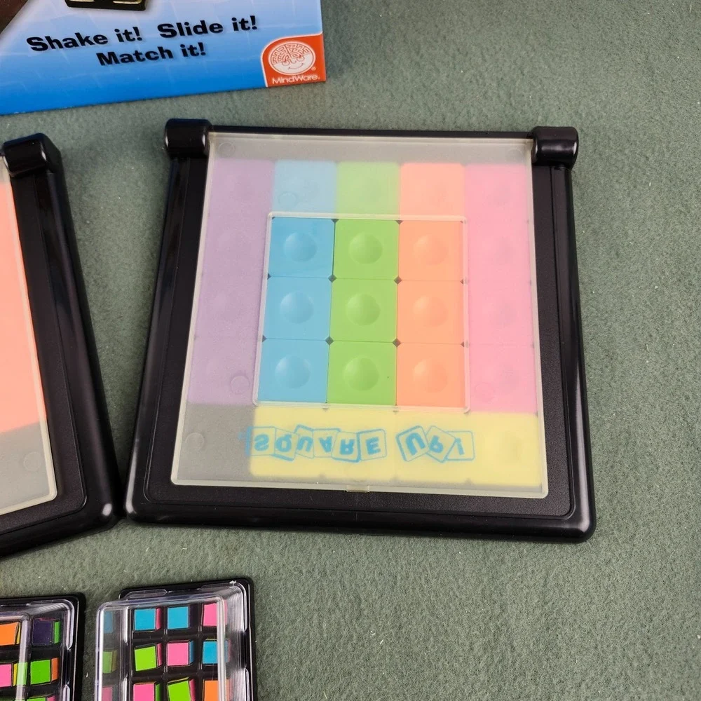 Square Up! Slide Puzzle Game MindWare Replicate the Cube COMPLETE
